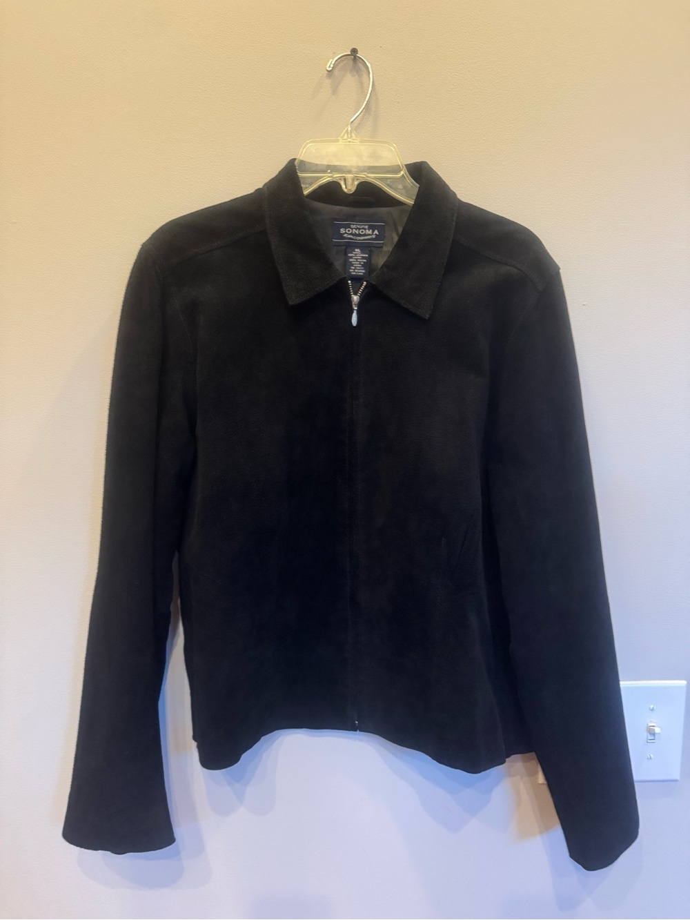 Sonoma Black Suede Zip Jacket